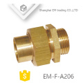 EM-F-A206 Male union brass common pipe fitting swivel nut